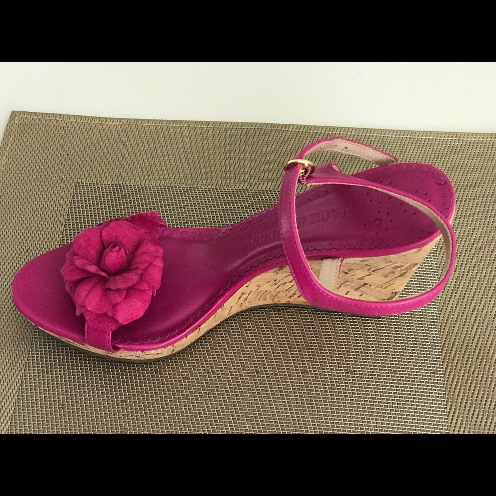 Jack Rogers Suede Petal Wedges - Picture 1 of 8
